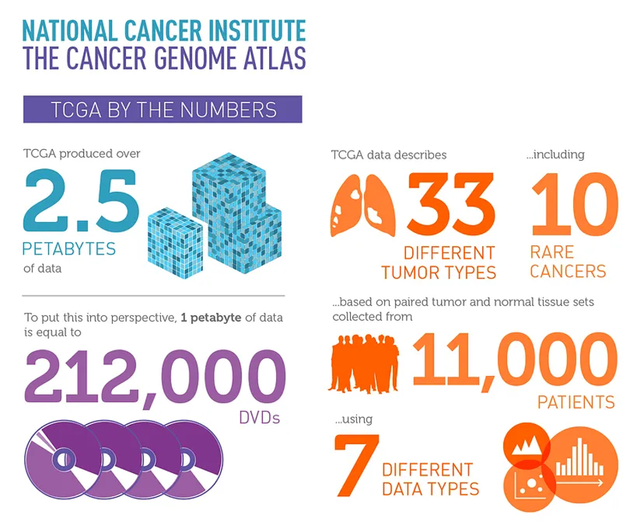 Figure 3. Compilation of statistics about the National Cancer Institute’s Cancer Genome Atlas. Source: Computer History Museum
